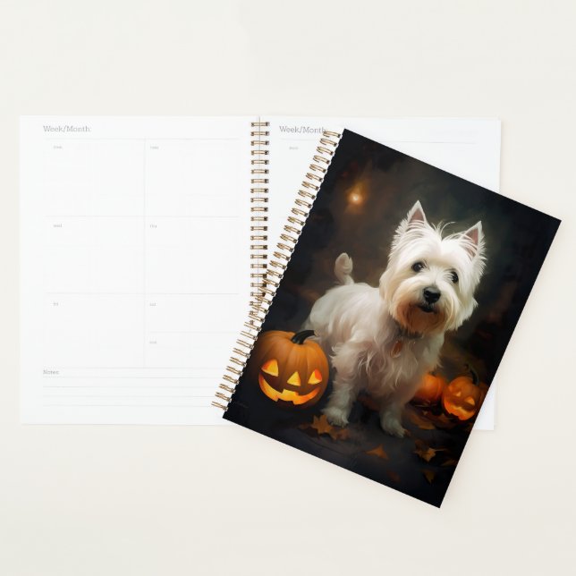 Agenda Halloween West Highland White Terrier Pumpkins (Exibição)