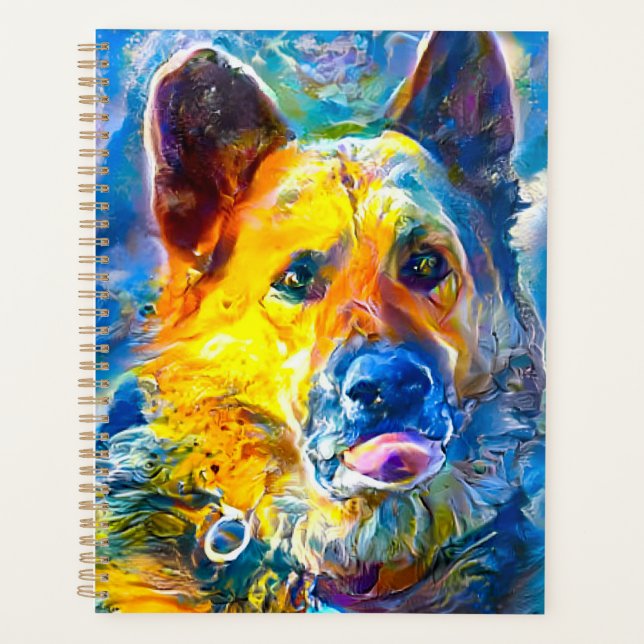 Agenda Halo:  Portrait of a German Shepherd  (Frente)