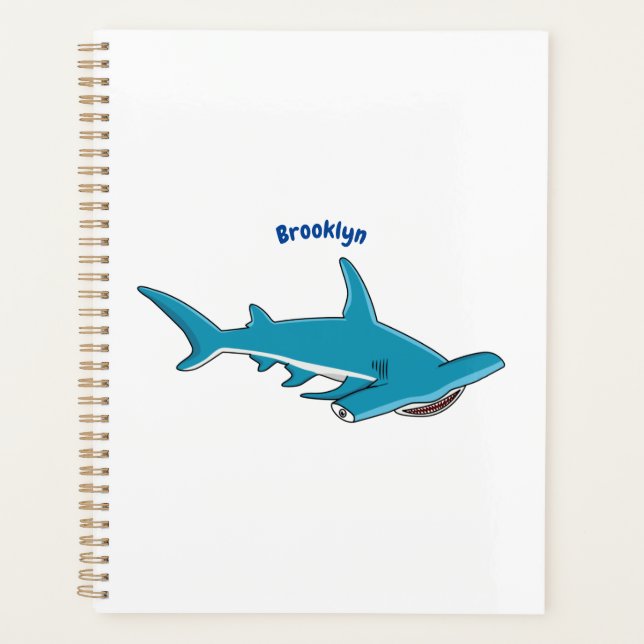 Agenda Hammerhead shark cartoon illustration (Frente)