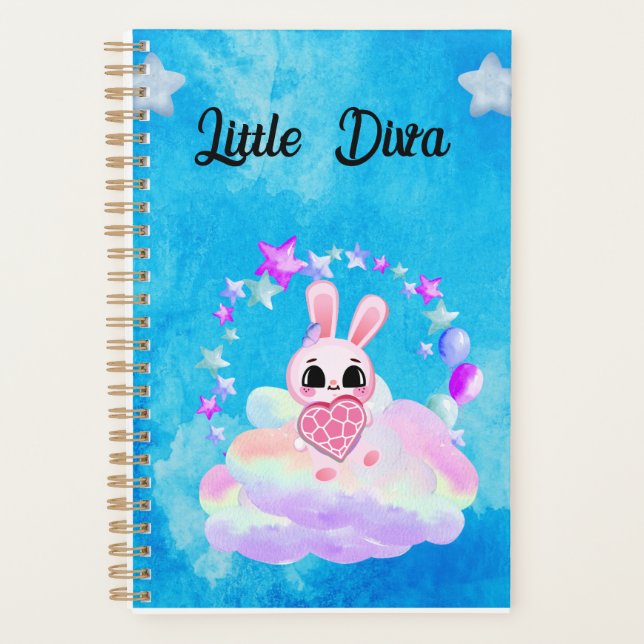 Agenda  Happiness magic sweet bunny in the rainbow (Frente)