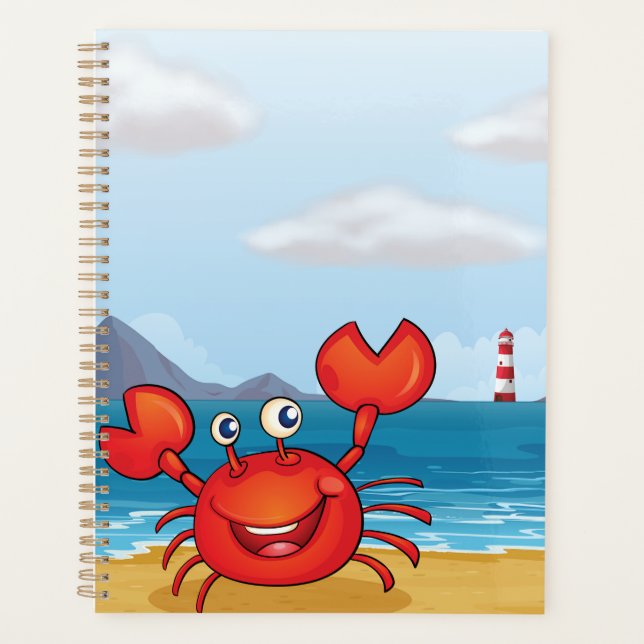 Agenda Happy Crab on Beach with Lighthouse (Frente)