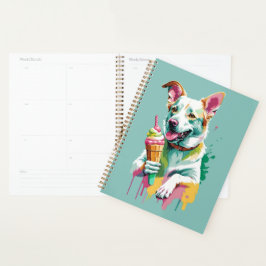 Agenda Happy Dog eating an ice-cream