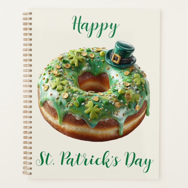 Agenda Happy St. Patrick’s Day Donut with Leprechaun Hat (Frente)