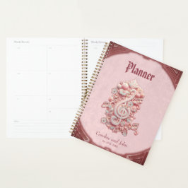 Agenda Harmonia a rosa, uma majestosa e estilizada clave