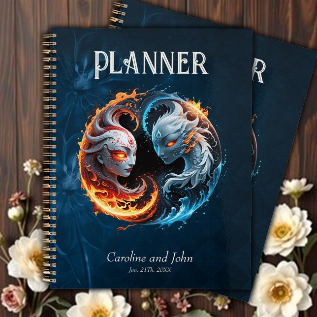 Agenda Harmonia elementar, yin e yang da natureza. (Criador carregado)