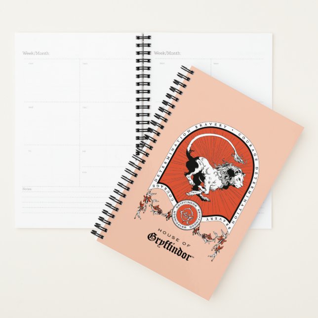 Agenda HARRY POTTER™ | Desenho delicado GRYFFINDOR™ Crest (Exibição)