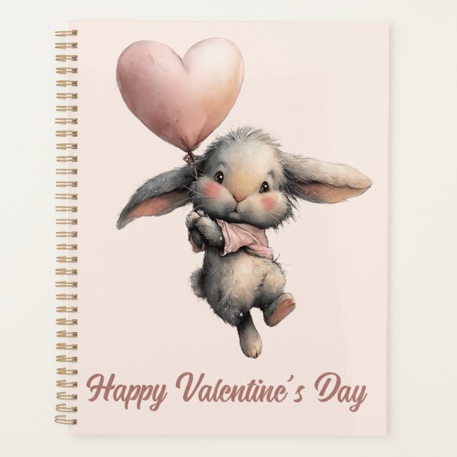 Agenda Heart Balloon Bunny for Valentines (Frente)