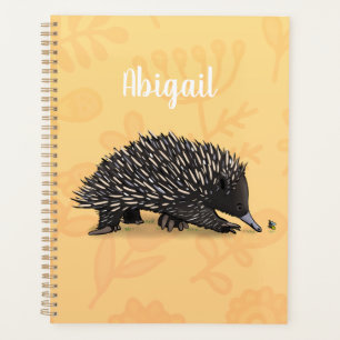Agenda Hedida bonita com ilustração de desenho animado 
