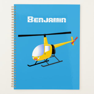 Agenda Helicóptero de animação amarelo giro