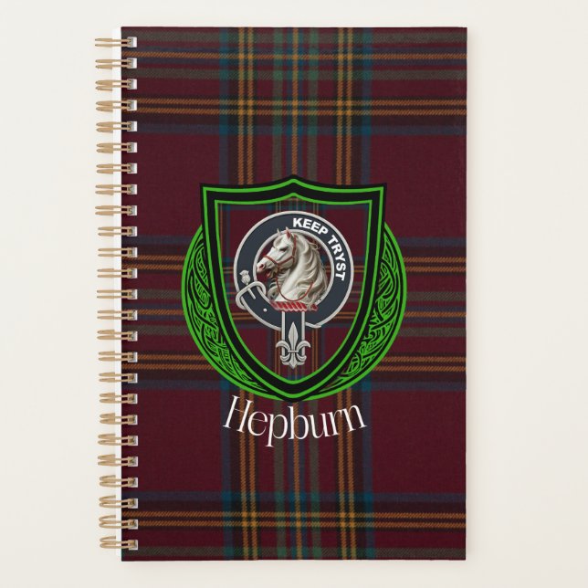 Agenda Hepburn Scottish Clan Tartan & Crest (Frente)