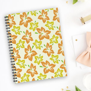 Agenda Hibiscus Amarelo, Hibisco Laranja, Padrão Floral