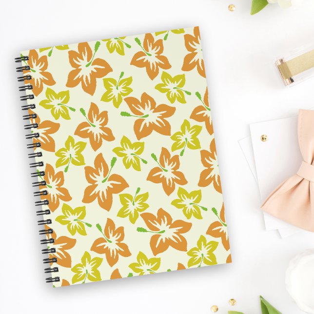 Agenda Hibiscus Amarelo, Hibisco Laranja, Padrão Floral (Criador carregado)