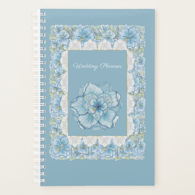 Agenda Hibiscus & lace TURQUOISE (Frente)