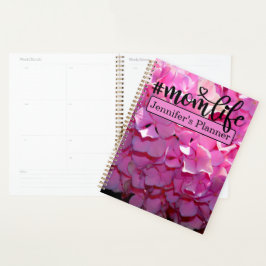 Agenda Hídrangas elegantes florais cor-de-rosa romântico