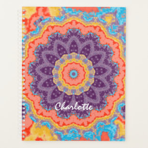 Agenda Hippie Bohemian Mandala Purple Mix Personalizado