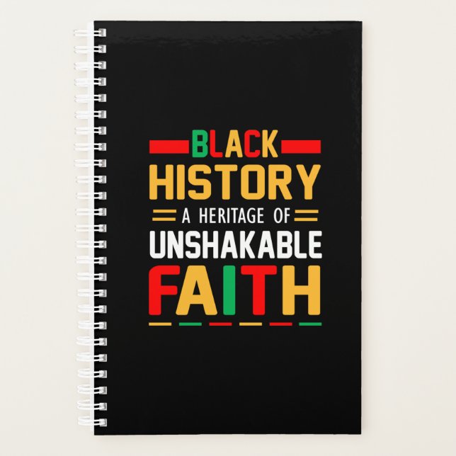 Agenda História Negra Herança De Uma Fé Inabalável (Frente)