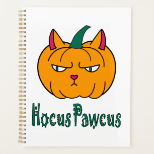 Agenda Hocus pawcus Halloween abóbora gengibre magia