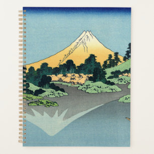 Agenda Hokusai Monte Fuji reflete no lago Kawaguchi