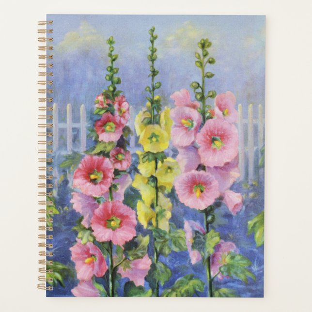 Agenda Hollyhock rosa e amarelo por Cargill, 1937 (Frente)