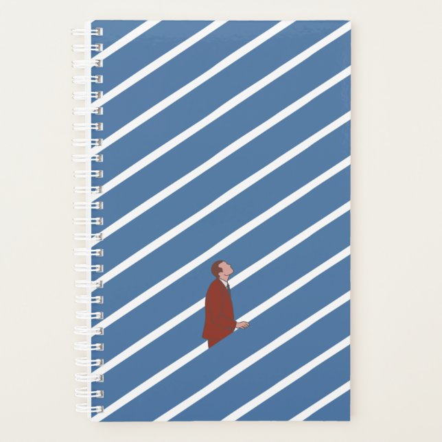 Agenda Homem Subindo Parabéns Presente (Frente)