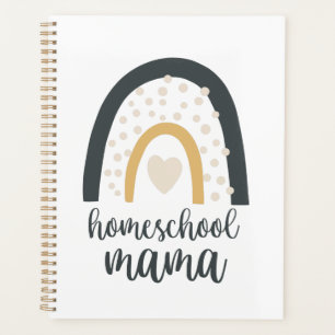 Agenda Homeschool Mama Boho Rainbow Heart