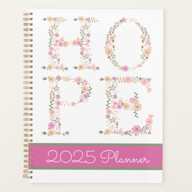 Agenda HOPE Floral Personalizado (Frente)