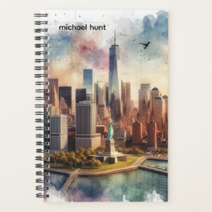 Agenda Horizonte de Nova York Futurista & Liberdade