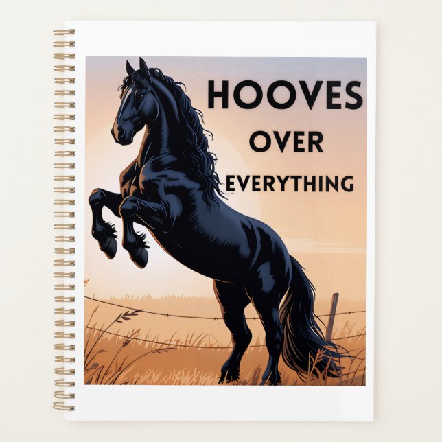 Agenda Horse Lovers Planner - Hooves Over Everything (Frente)