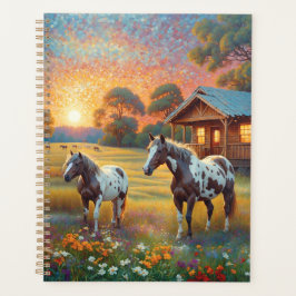Agenda Horse on Farm Wildflower Meadow
