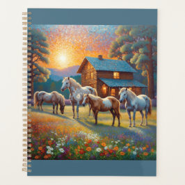 Agenda Horse on Farm Wildflower Meadow