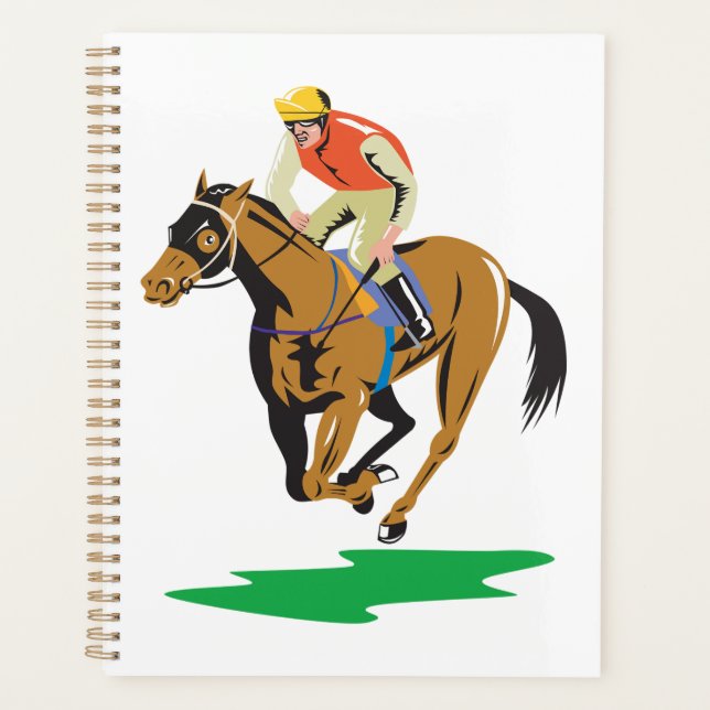 Agenda Horse Racing Jockey Galloping (Frente)