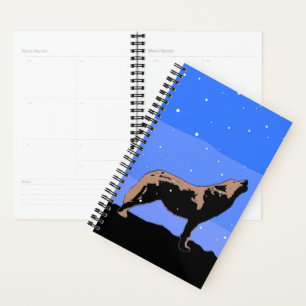 Agenda Howling Wolf no inverno - Arte original sobre a vi