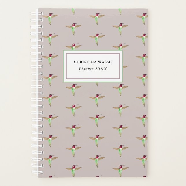 Agenda Hummingbird da Anna Personalizada (Frente)