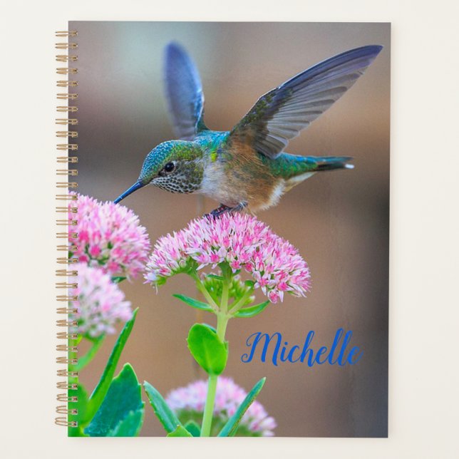 Agenda Hummingbird e Flores (Frente)