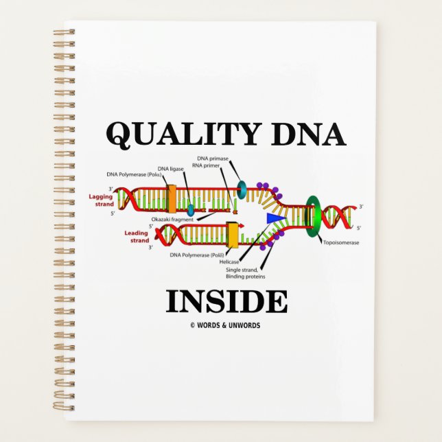 Agenda Humor do Geek de Replicação do DNA de qualidade (Frente)
