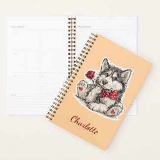 Agenda Husky Personalizado com Nome Personalizado