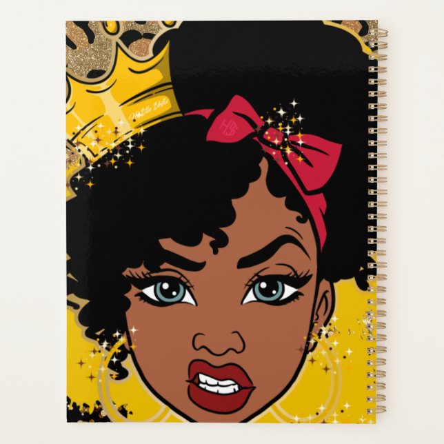 Agenda Hustle Skills Aniversário Presente Sista Rainha Fe (Verso)