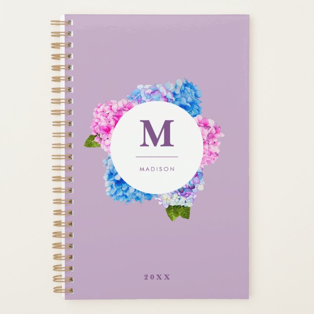 Agenda Hydrangeas Floral Wreath | Monograma (Frente)