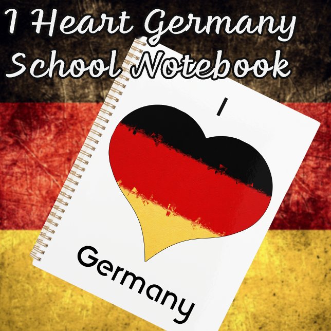 Agenda I Heart Germany Flag (I Heart Germany Back to School Notebook.)