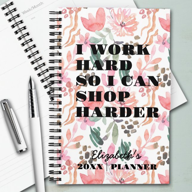 Agenda I Work Duro Floral (Criador carregado)