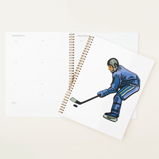 Agenda Ice Hockey Player in Blue Uniform (Criador carregado)