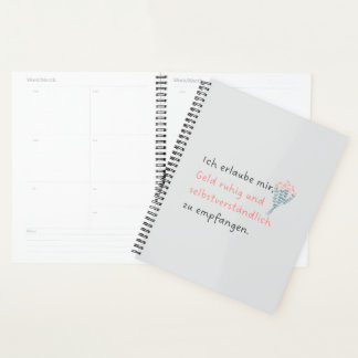 Agenda Ich erlaube mir, Geld ruhig und selbstverständlich