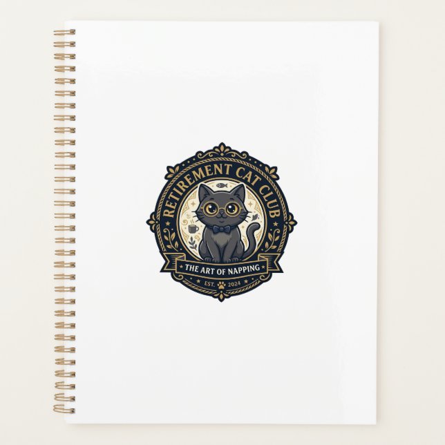 Agenda Ideia de presente de gato de aposentadoria - Gato  (Frente)