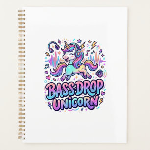 Agenda Ideia de Presente Unicórnio Drop de Bass Typografi
