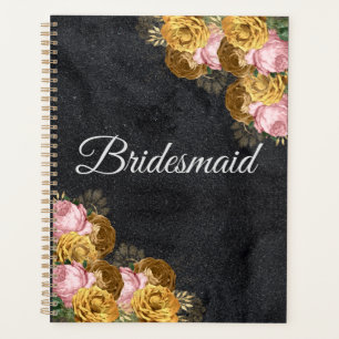 Agenda Ideia do Presente de Casamento Mínimo Negro de Bri