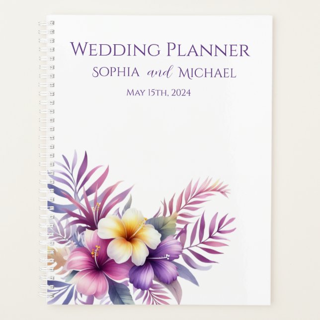 Agenda Ilha Watercolor Romance-Wedding-Planner (Frente)