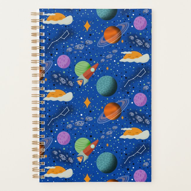 Agenda Illustrated Space Pattern Planets (Frente)