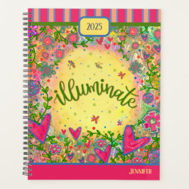 Agenda Iluminado Bonito Floral Inspirador Personalizado