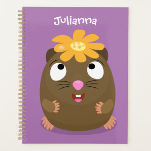 Agenda Ilustração animada feliz cota-guiné