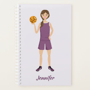 Agenda Ilustração Bela De Basquete Com Nome Personalizado